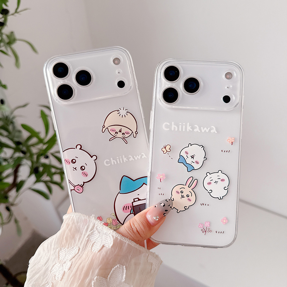 Phone Accessories Japan - เคสโทรศัพท์ใสลายการ์ตูนญี่ปุ่นน่ารัก Chiikawa Usagi Hachiware สำหรับ iPhone