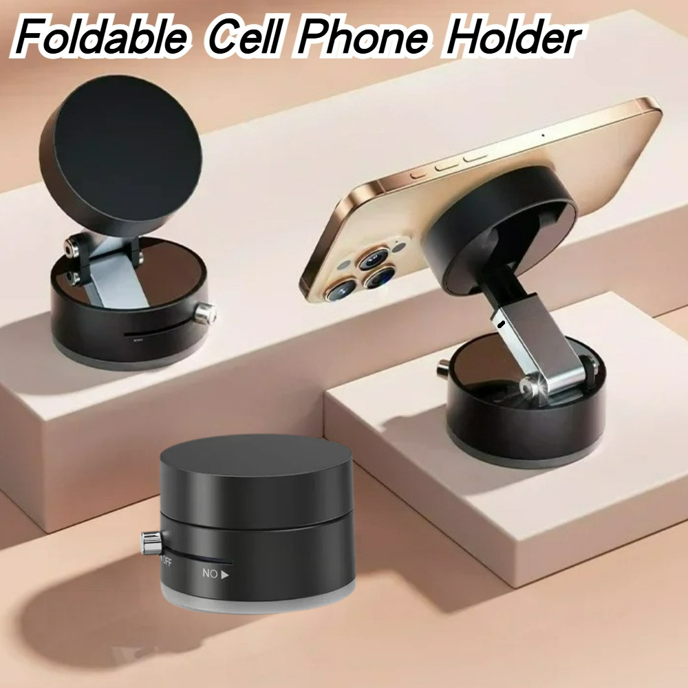 Phone Accessories Crochet - ที่วางสูญญากาศแม่เหล็กประสิทธิภาพสูงขาตั้งโทรศัพท์สากลแบบพับได้สําหรับรถเดสก์ท็อปห้องน้ําอุปกรณ์กีฬากลางแจ้ง
