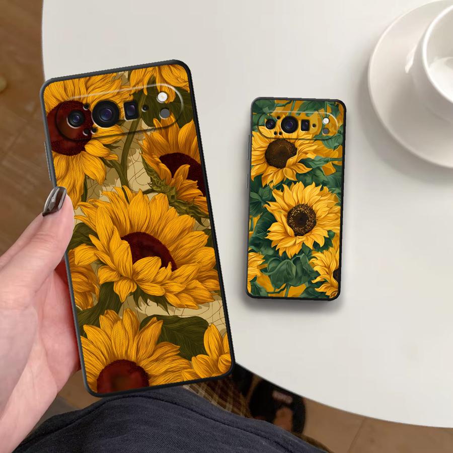 Google Pixel 8A - เคสโทรศัพท์ซันฟลาวเวอร์ ซี ฟันดาสำหรับกูเกิลพิกเซล 10A 8a 6