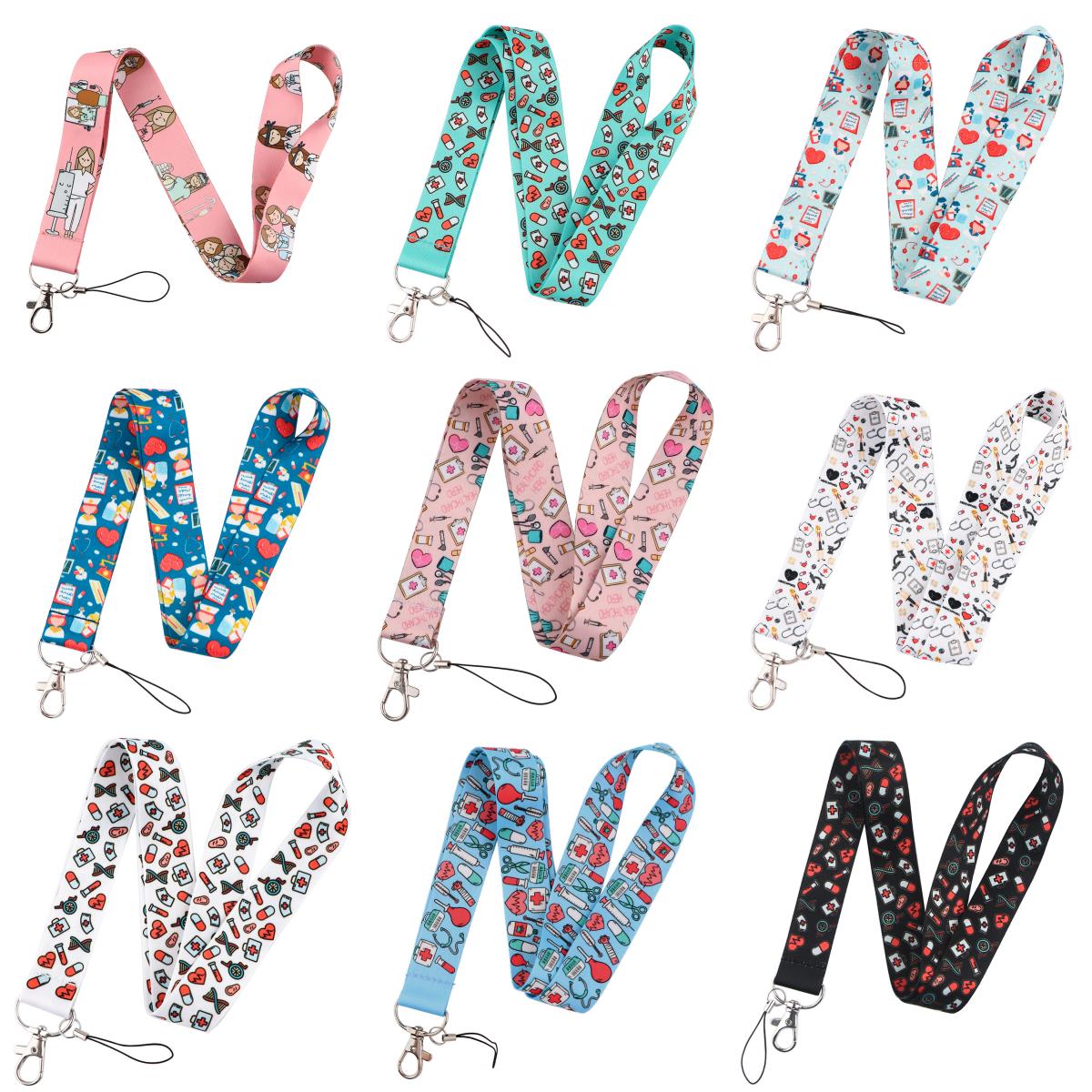 Phone Accessories Names - สายคล้องคอสำหรับแพทย์ พยาบาล สายคล้องคอแบบแขวนเพื่อความปลอดภัย สำหรับโทรศัพท์มือถือ บัตรประจำตัว ป้ายชื่อ
