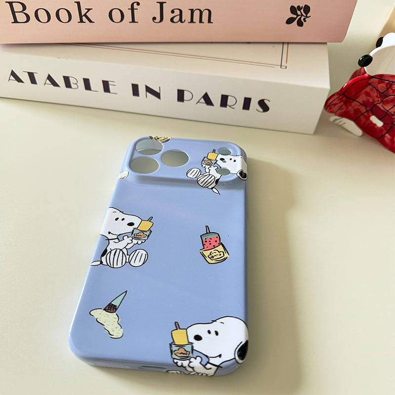 Phone Accessories From China - เคสโทรศัพท์ Snoopy ลายการ์ตูนน่ารักสีฟ้า เหมาะสำหรับโทรศัพท์ Apple ของขวัญตกแต่งโทรศัพท์สำหรับสาวๆ