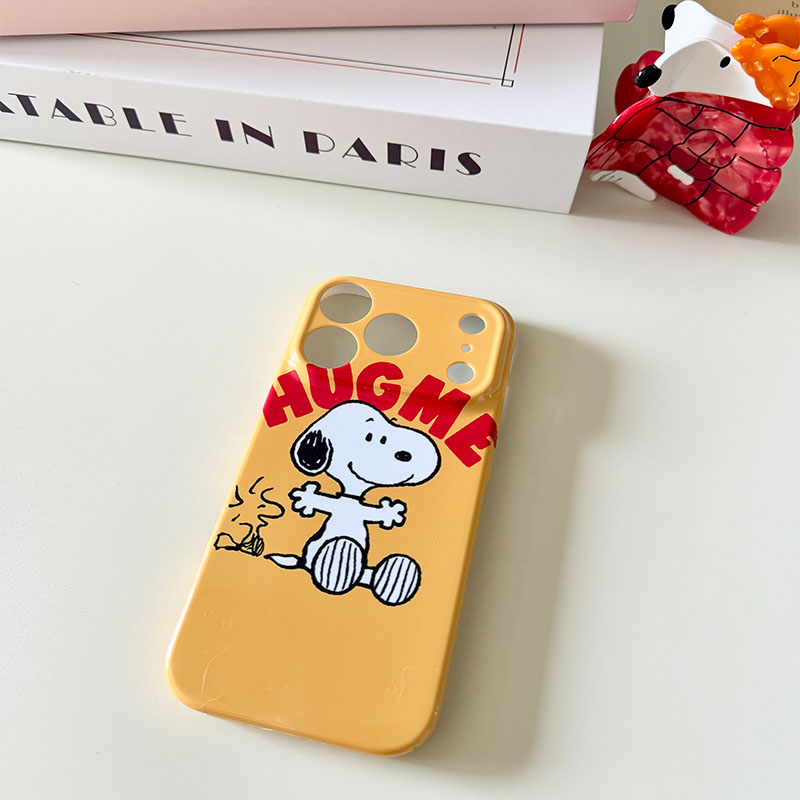 Phone Accessories From China - เคสโทรศัพท์ Snoopy ลายการ์ตูนน่ารักสีเหลือง เหมาะสำหรับโทรศัพท์ Apple ของขวัญตกแต่งโทรศัพท์สำหรับสาวๆ