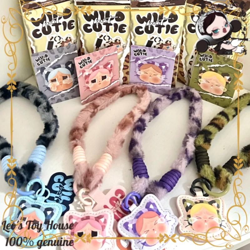 Phone Accessories From China - POPMART CRYBABY สายคล้องโทรศัพท์ลายเสือดาว ซีรีส์ Blind Box