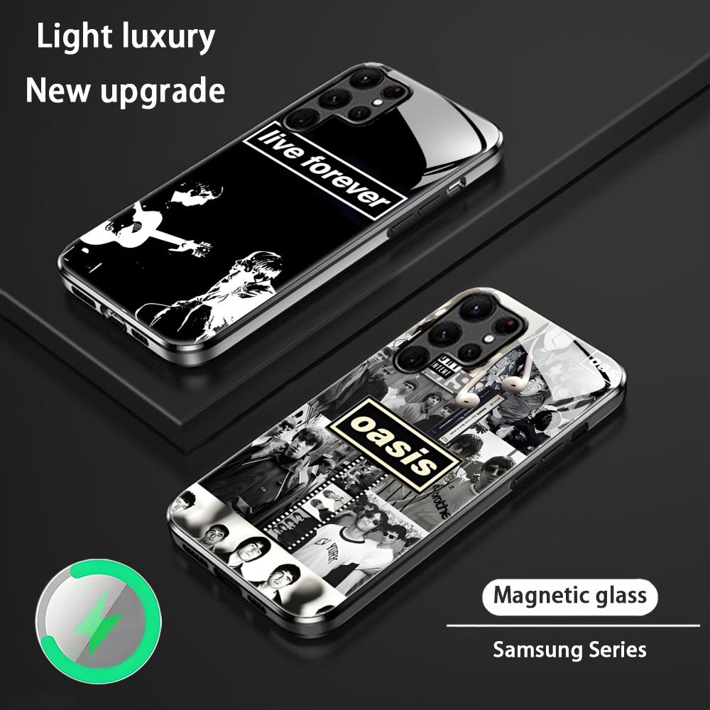 Magnetic Phone Case - อังกฤษโอ-โอเอซิสแบนด์เคสโทรศัพท์สำหรับซัมซุง S26 S25 S24 S23 S22