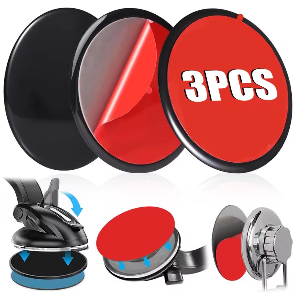 Phone Accessories Japan - ชุดแผ่นกาวติดตั้งอเนกประสงค์สำหรับยึดติดกระจกรถยนต์ ใช้แทนที่ที่ยึดกล้องติดรถยนต์ ที่วางโทรศัพท์บนกระจกหน้ารถ