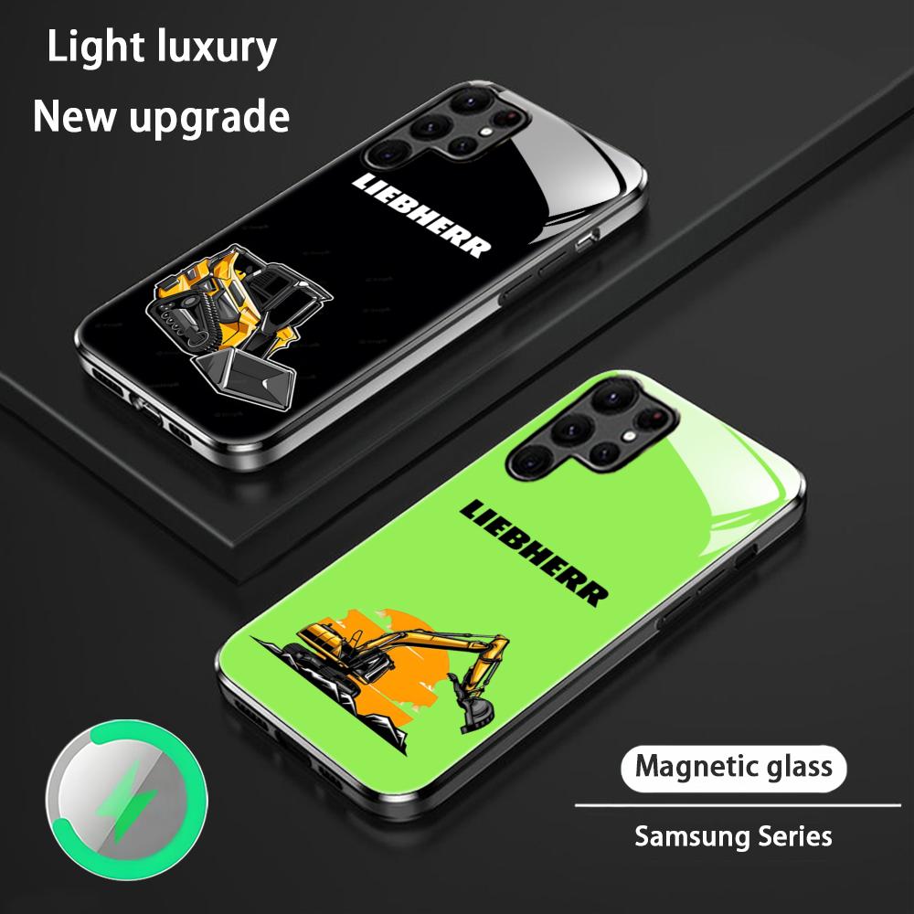 Magnetic Phone Case - เคสโทรศัพท์ลายรถขุด LOGO L-liebherr สำหรับ Samsung S26
