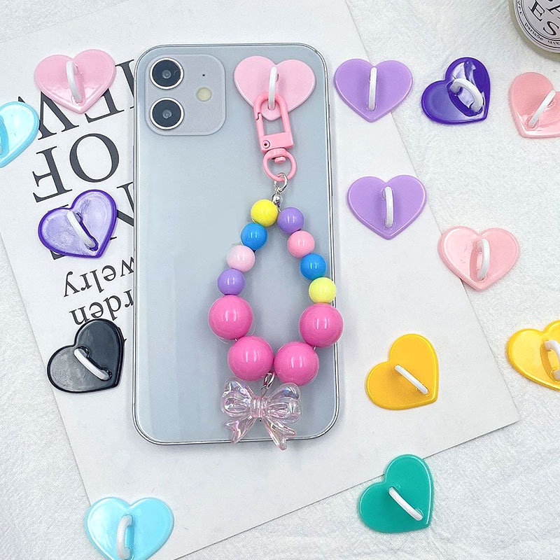 5PCS Kawaii กาวโลหะหัวใจ Charm - Phone Accessories Hanger บทวิจารณ์และราคา