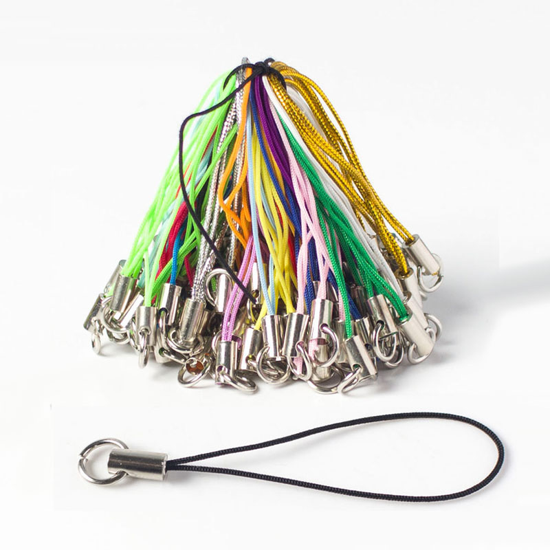 ผสม 100 ชิ้น/ล็อตสายไฟพวงกุญแจ - Phone Accessories Hanger บทวิจารณ์และราคา