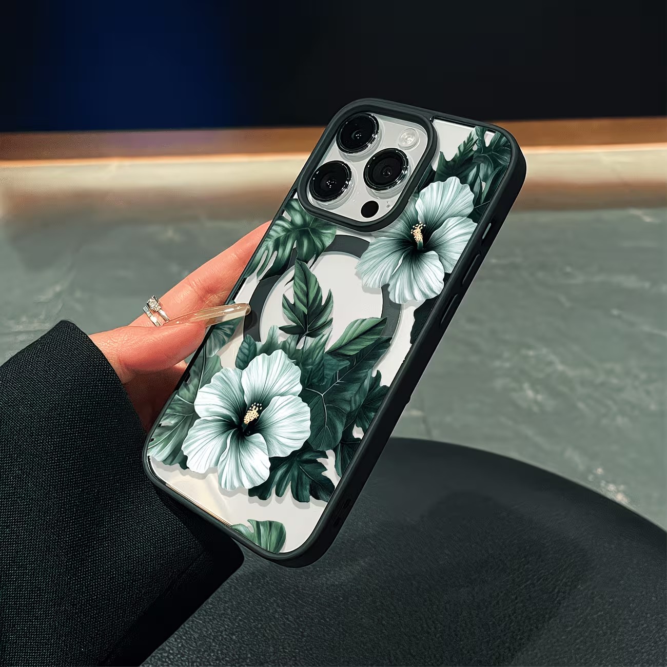เคสโทรศัพท์ลายดอกไม้สีเขียวสำห - Magnetic Phone Case บทวิจารณ์และราคา