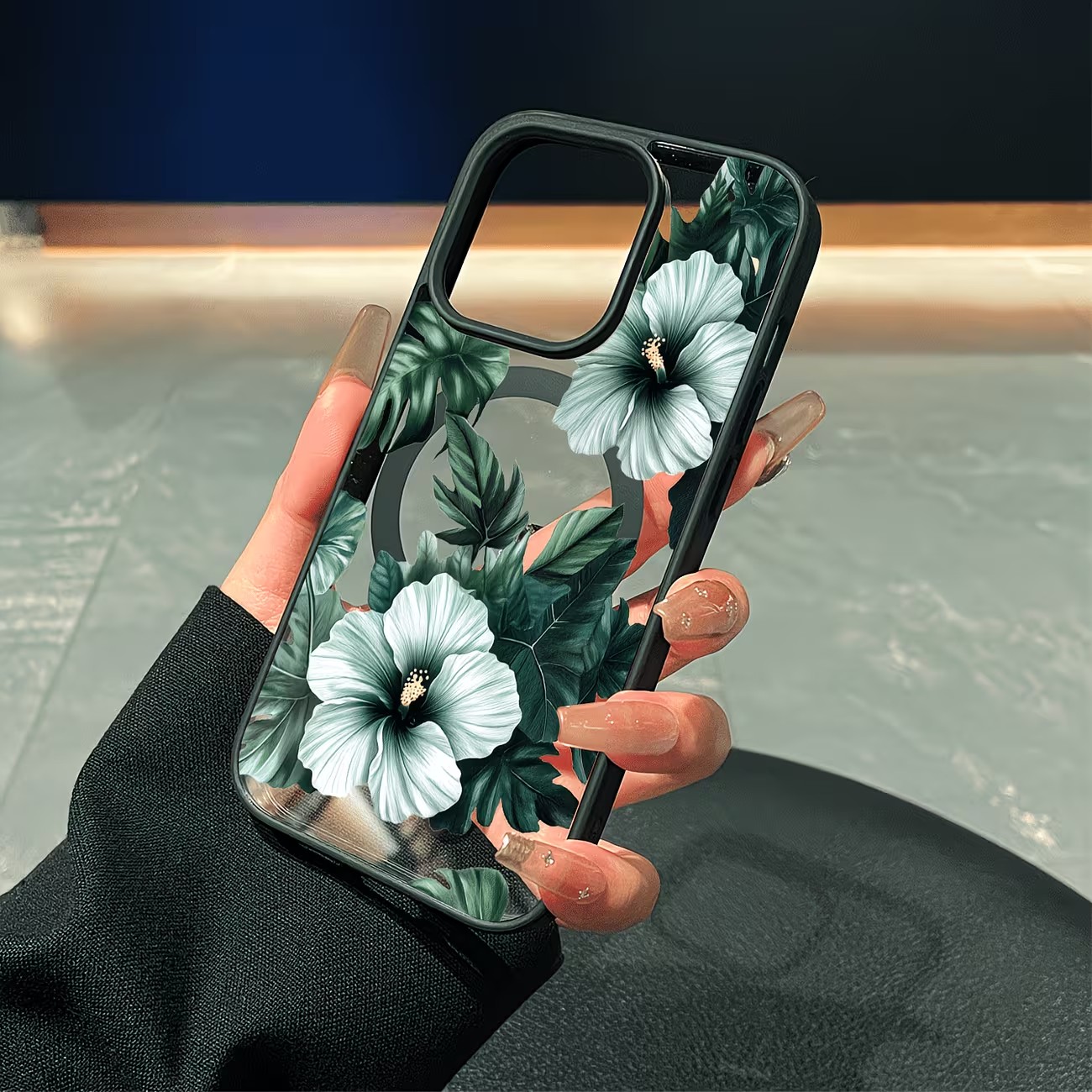 เคสโทรศัพท์ลายดอกไม้สีเขียวสำห - Magnetic Phone Case บทวิจารณ์และราคา